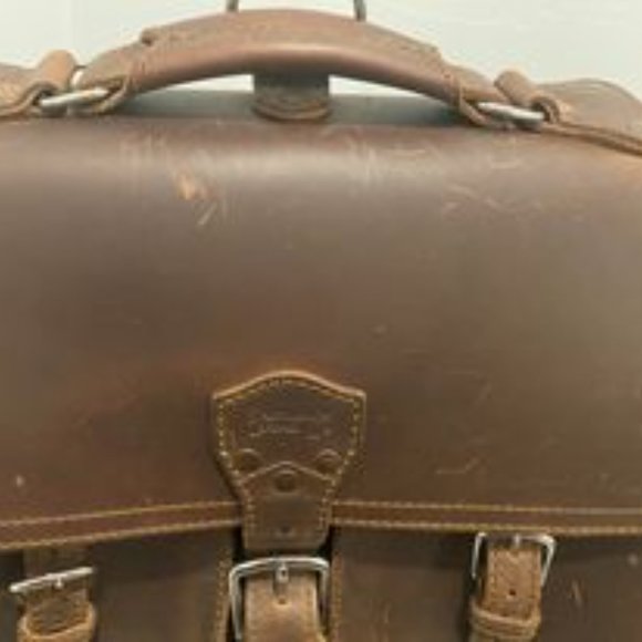 Saddleback Leather Thin Front Pocket Leather Briefcase Dark Coffee Brown - Picture 4 of 11